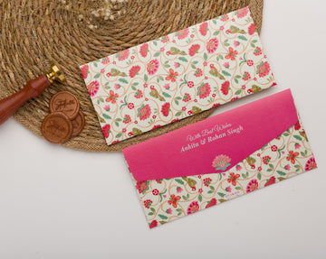 Personalized Money Envelopes | The Pink Floral | Pack of 100 & 200