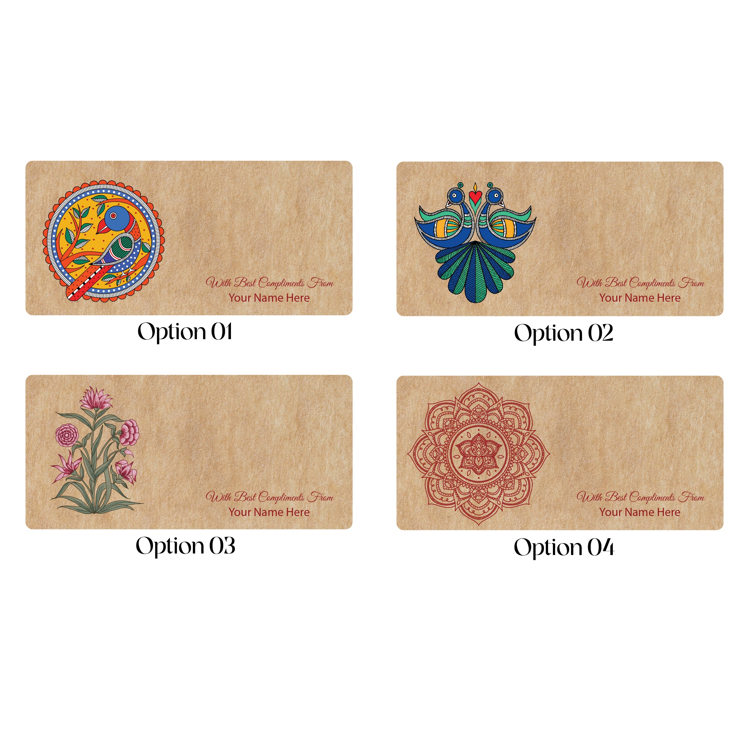 Set of 5 Gift Envelopes: Pink Flower Design – Sky Goodies
