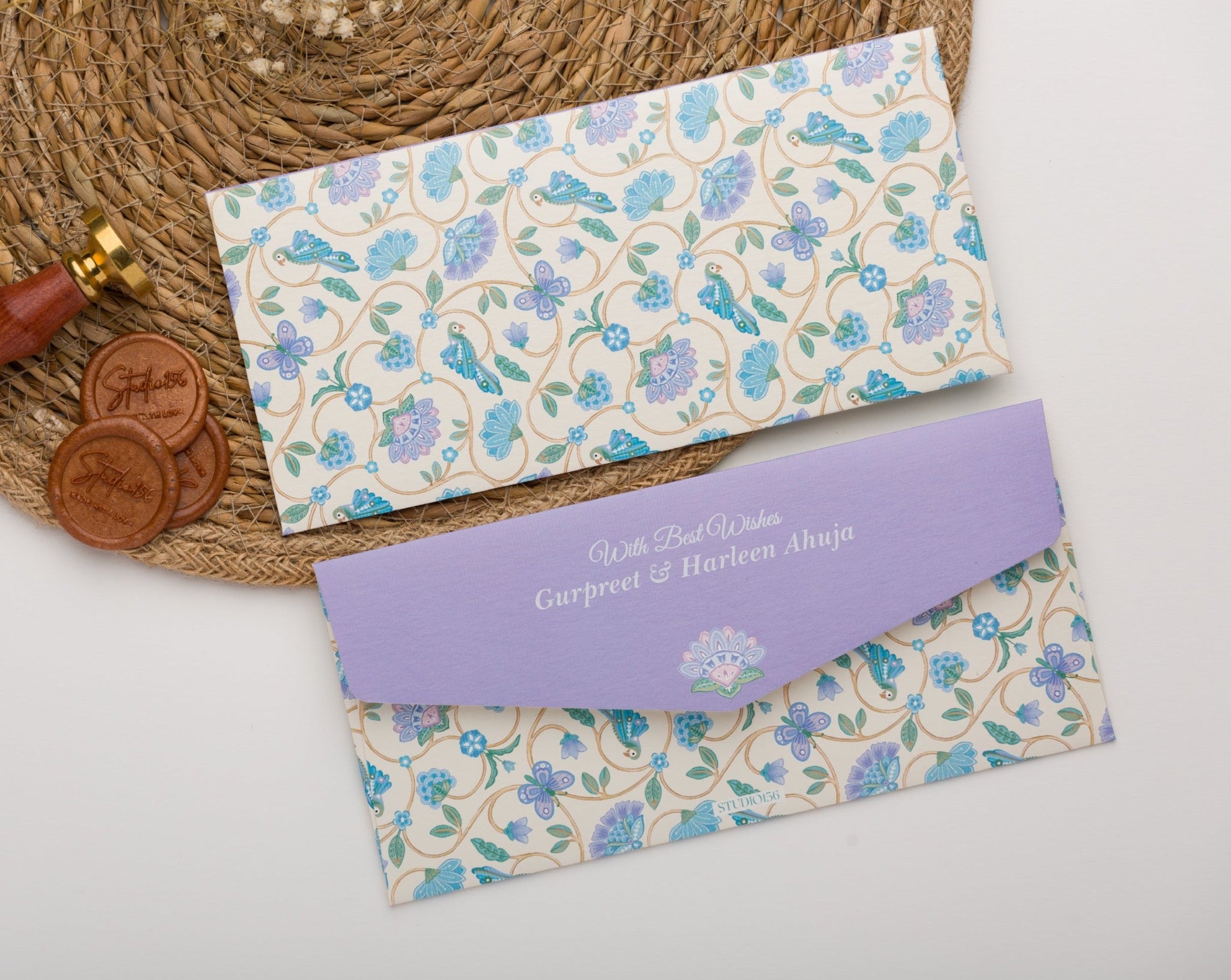 Personalized Money Envelopes | The Purple Floral | Pack of 100 & 200